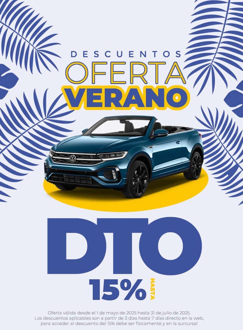 pop up oferta de 30% descuento en alquileres superiores a 7 días